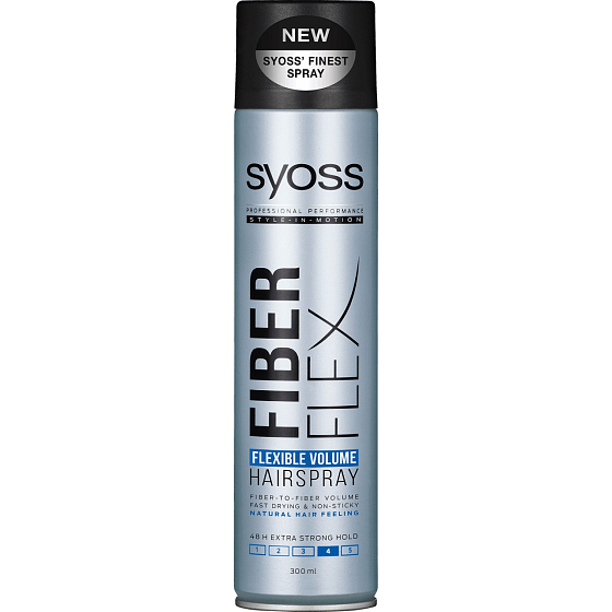 Syoss Fiberflex Flexible Volume extra silná fixácia lak na vlasy 300 ml