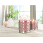 Yankee Candle Matrix Brushed Silver prstenec ozdobný na stredné a veľké vonné sviečky Classic Illuma Lid