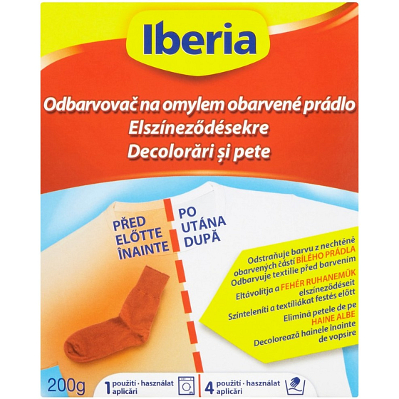 Iberia odfarbovač na omylom zafarbené prádlo 200 g