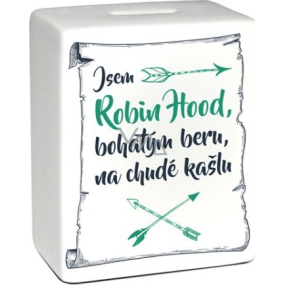Albi Pokladnička keramická tehlička Robin Hood 11,8 x 10 x 5 cm