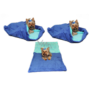 Marys pelech - vrece 3v1 je určený pre šteniatko, mačiatko, hlodavce alebo fretku XL 60 x 150 cm modrý / tyrkys