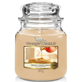 Yankee Candle Freshly Tapped Maple - Tečúci javorový sirup vonná sviečka Classic stredné sklo 411 g