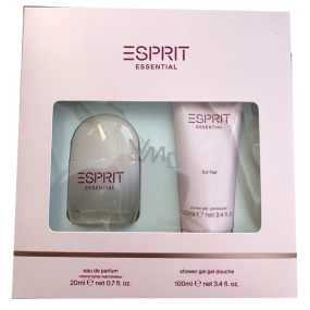 Esprit Essential parfumovaná voda pre ženy 20 ml + sprchový gél 100 ml, darčeková sada pre ženy