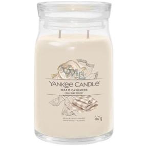 Yankee Candle Warm Cashmere - Vonná sviečka Warm Cashmere Signature veľká sklenená 2 knôty 567 g
