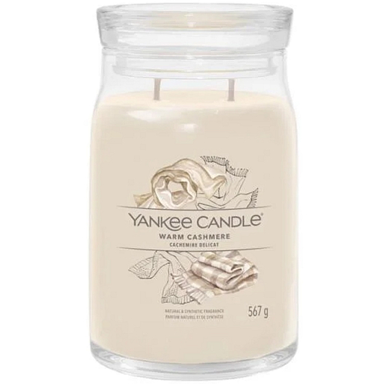 Yankee Candle Warm Cashmere - Vonná sviečka Warm Cashmere Signature veľká sklenená 2 knôty 567 g