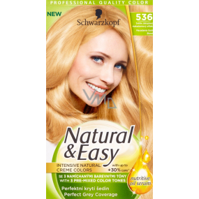 Schwarzkopf Natural & Easy farba na vlasy 536 Svetle zlatoplavý makadamiový oriešok