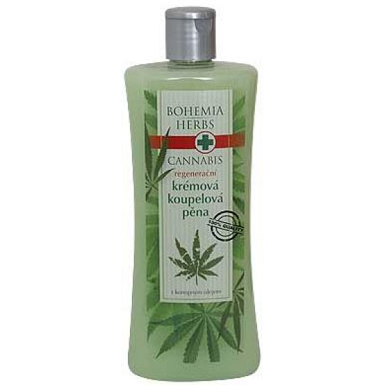 Bohemia Gifts Cannabis Konopný olej regeneračná kúpeľová pena 500 ml