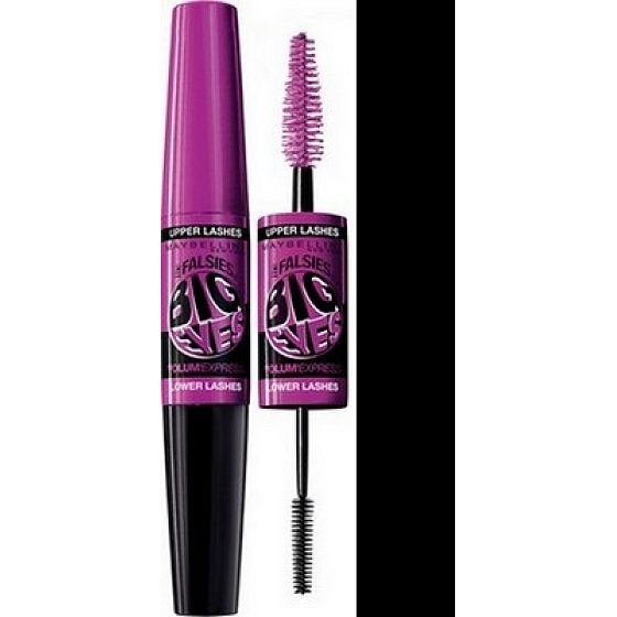 Maybelline Big Eyes Volum Express vodeodolná riasenka čierna 5 + 4,7 ml