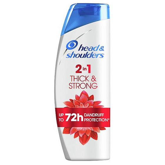 Head & Shoulders Thick & Strong 2v1 šampón a balzam na vlasy proti lupinám 400 ml