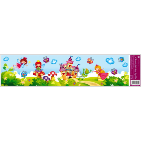 Okenná fólia bez lepidla pruh princeznej 64 x 15 cm