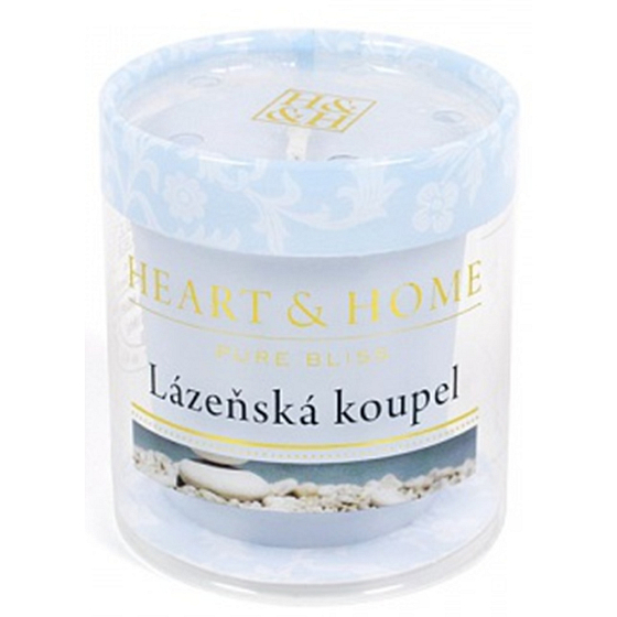 Heart & Home Kúpeľná kúpeľ Sójová sviečka bez obalu horí až 15 hodín 53 g