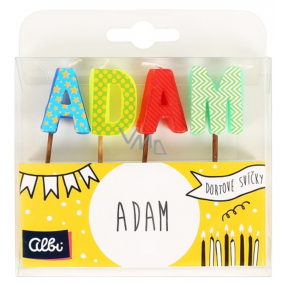 Albi Tortové sviečky meno - Adam, 2,5 cm