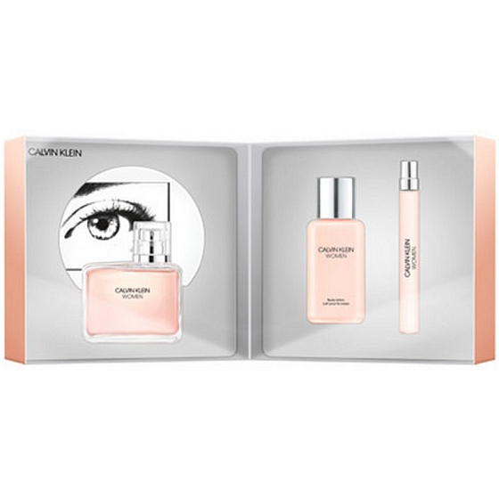 Calvin Klein Women toaletná voda pre ženy 100 ml + toaletná voda 10 ml + telové mlieko 100 ml, darčeková sada