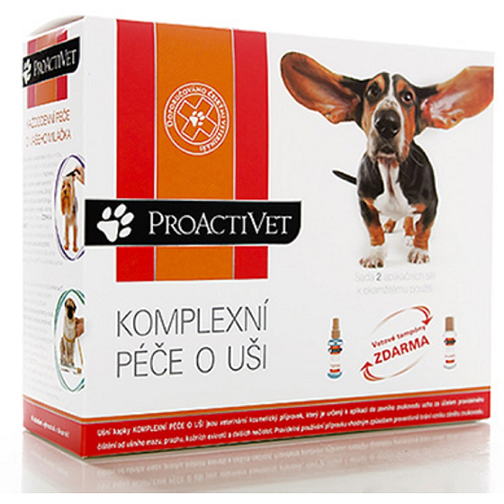 Proactivet Kompletná starostlivosť o uši pomôže znížiť riziko ušného zápalu 2 x 50 ml