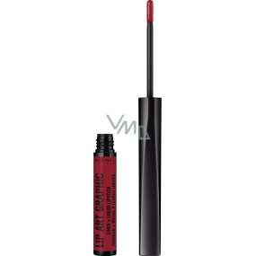 Rimmel London Lip Art Graphic kontúrovacia ceruzka + tekutý rúž 2v1 550 Cuff Me 1,8 ml