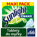 Sunlight Classic Regular tablety do umývačky riadu 66 kusov