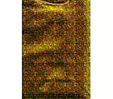 Nekupto Darčeková papierová taška hologram 32 x 26 x 13 cm Zlatá, hviezdy 110 01 THL