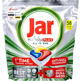 Jar Platinum Plus All in One Lemon kapsule do umývačky riadu 58 kusov