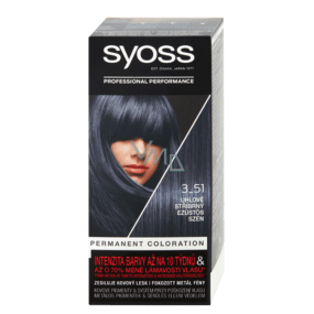 Syoss Professional farba na vlasy 3-51 Uhľovočierne strieborný