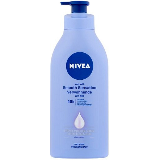 Nivea Smooth Sensation krémové telové mlieko pre suchú pokožku s pumpičkou 625 ml
