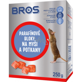 Bros Parafínové bloky pre myši a potkany 250 g