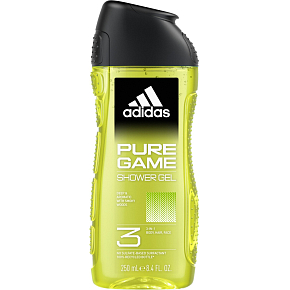 Adidas Pure Game 3v1 sprchový gél na telo, vlasy a pleť pre mužov 250 ml