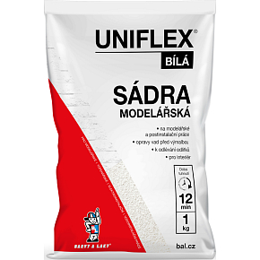 Uniflex sadra biela, modelárska, 1 kg Uniflex sadra biela, modelárska, 1 kg