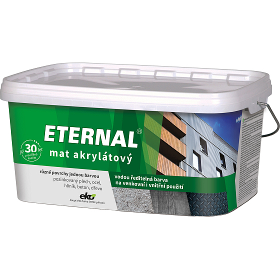Eternal mat akrylátový univerzálny farba na drevo kov betón, 10 palisander, 2,8 kg