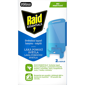 Raid Essentials svetelný lapač hmyzu s náplňou
