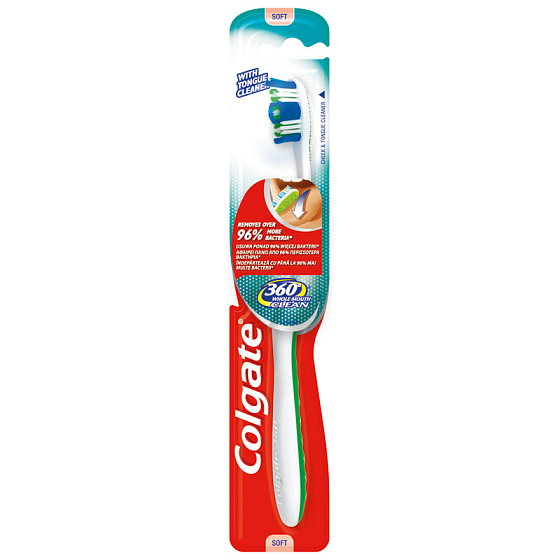Colgate 360 ° Whole Mouth Clean Soft mäkká zubná kefka 1 kus
