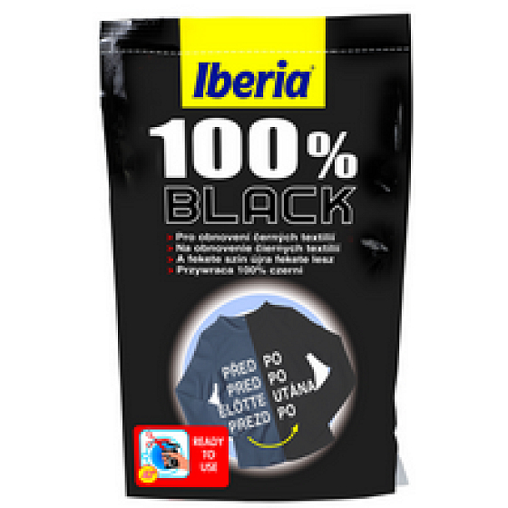 Iberia 100% čierna obnovuje čiernu farbu textílie 400 g