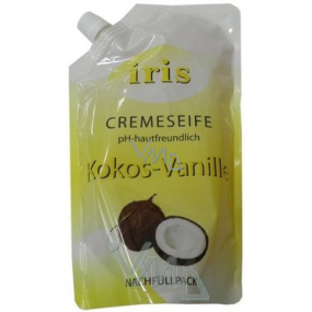 Iris Cremeseife Kokos-Vanille tekuté mydlo náhradná náplň 500 ml sáčok