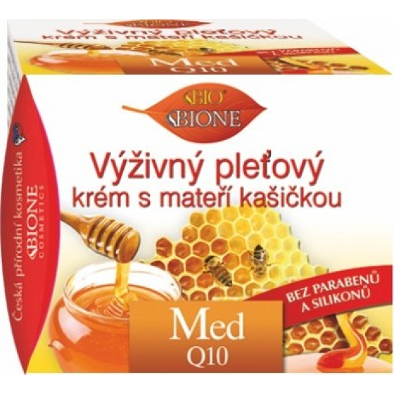 Bione Cosmetics Med a Q10 výživný pleťový krém s materskou kašičkou 51 ml