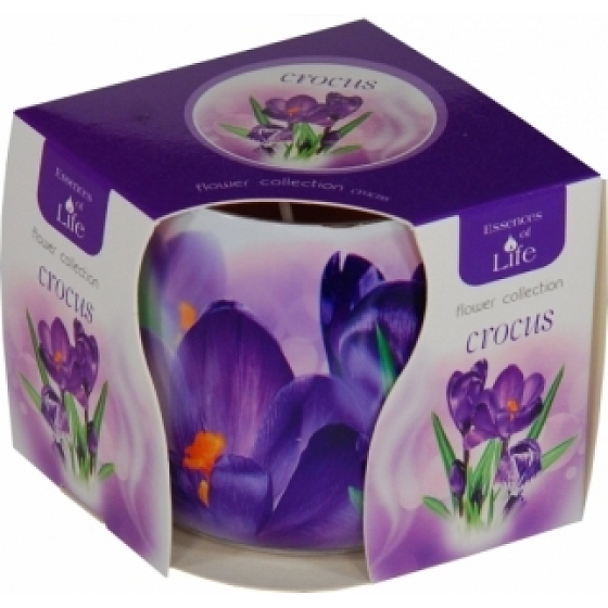 Essences of Life Krokus aromatická sviečka v skle 100 g