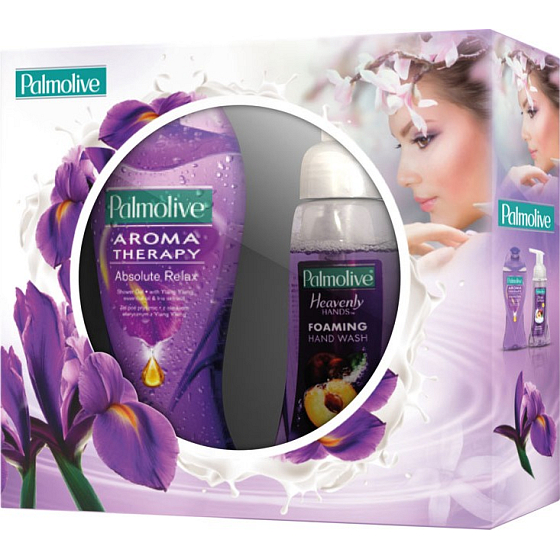 Palmolive Rozmaznávajte svoju pokožku Relax sprchový gel 250 ml + tekuté mydlo Plum 250 ml, kozmetická sada