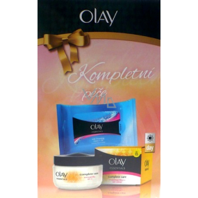 Olay Kompletná starostlivosť denný krém 50 ml + odličovacie obrúsky 20 kusov, kozmetická sada