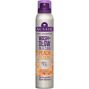 Aussie Wash + Blow Peach Fusion suchý šampón na vlasy 180 ml