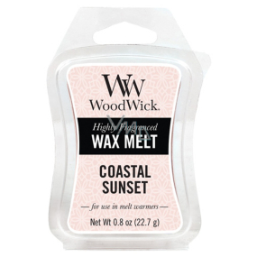 Woodwick Coastal Sunset - Západ slnka na pobreží vonný vosk do aromalampy 22.7 g
