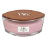 Woodwick Rose - Ruža vonná sviečka s dreveným širokým knôtom a viečkom sklo loď 453 g