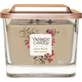 Yankee Candle Velvet Woods - Zamatové drevo sójová vonná sviečka Elevation strednej sklo 3 knôty 347 g