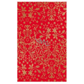 Ditipo Darčekový baliaci papier 70 x 200 cm Luxusné červený zlaté ornamenty