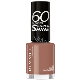 Rimmel London 60 sekund Super Shine Nail Polish lak na nechty 101 Taupe throwback 8 ml