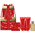 Grace Cole Wild Fig & Cranberry umývací gél 50 ml + krém na ruky 50 ml + telové mlieko 50 ml + perle do kúpeľa 80 g + špongia na umývanie, kozmetická sada pre ženy