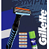 Gillette Sensor3 holiaci strojček + náhradné hlavice 5 kusov + gél na holenie Sensitive 75 ml, kozmetická sada pre mužov