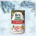 Brit Mono Protein Česká vianočná hostina kapor so zemiakmi, mrkvou a hráškom kompletné krmivo pre dospelých psov 400 g