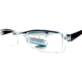 Berkeley Dioptrické okuliare na čítanie +3,5 plastové priehľadné, čierne bočnice 1 kus MC2222