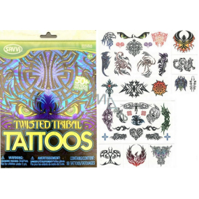 EP Line Savvi Tattos Twisted Tribal obtlačky na tetovanie 50 kusov, odporúčaný vek 4+