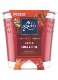 Sviečka Glade Apple Cosy Cider s vôňou jablčného vína v skle, doba horenia až 38 hodín 129 g