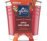 Sviečka Glade Apple Cosy Cider s vôňou jablčného vína v skle, doba horenia až 38 hodín 129 g