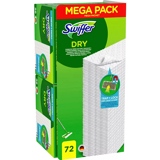 Náhradné prachovky na podlahy Swiffer Dry 72 kusov